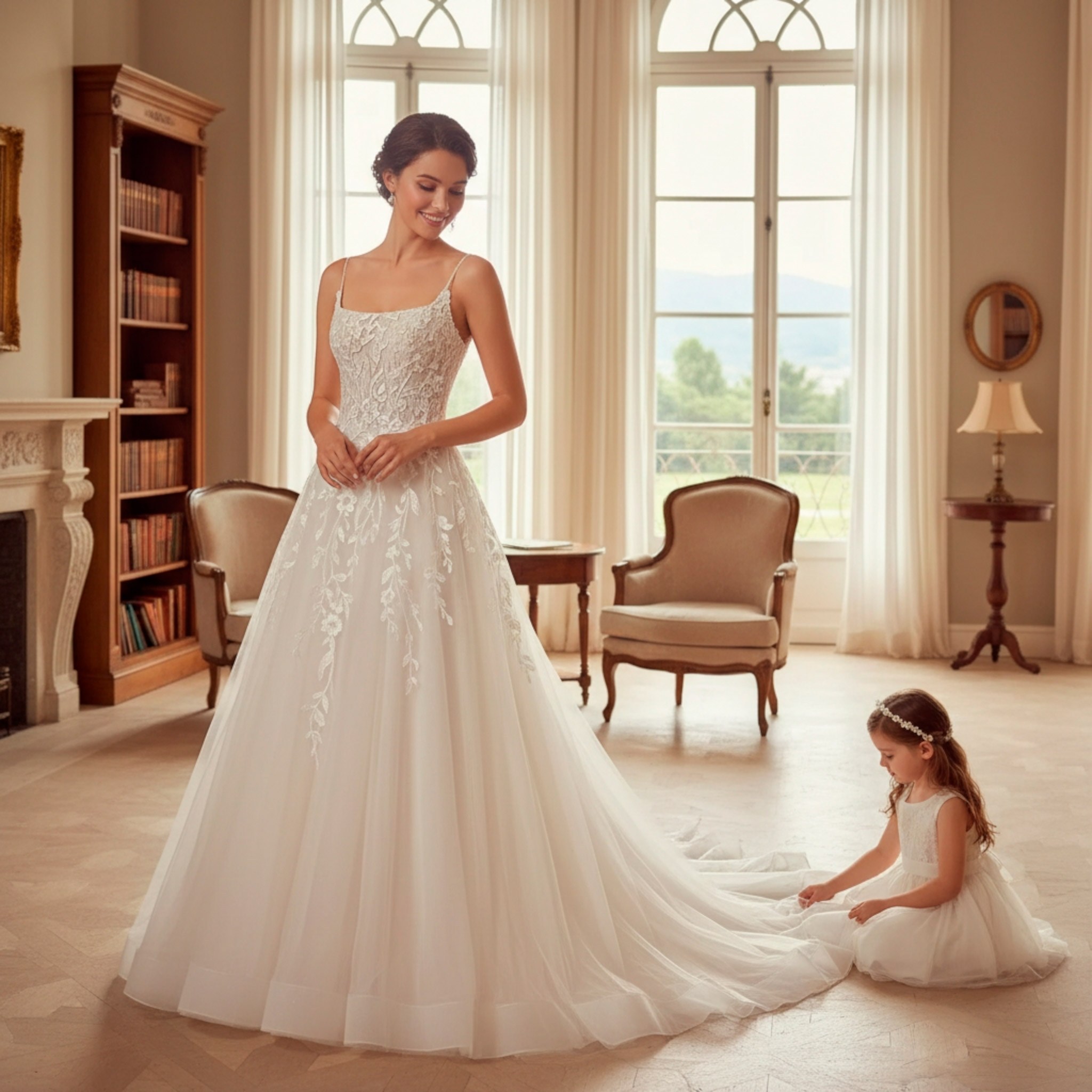 Ivory Garden A-Line Gown